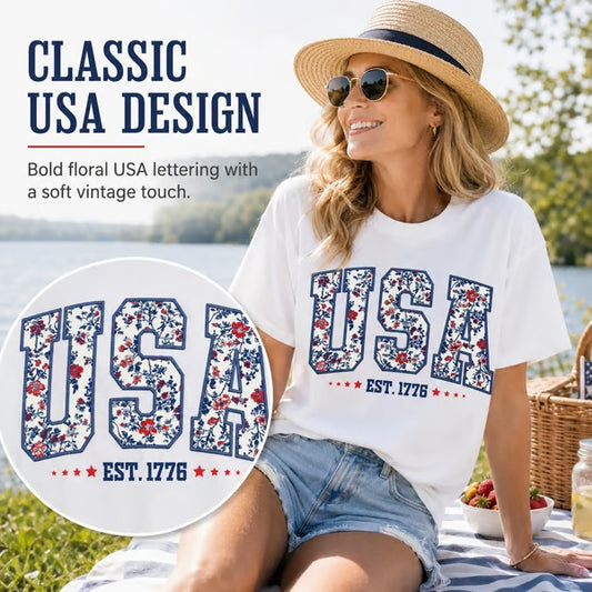 250th Anniversary USA Shirt Classic Design Oversized Patriotic Tee