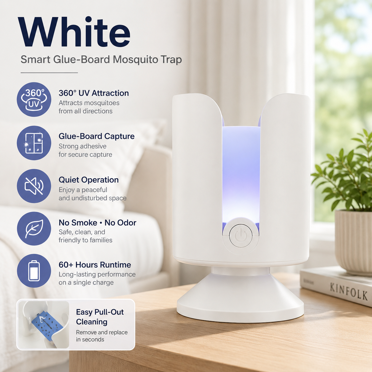 Smart Glue-Board Mosquito Trap Light