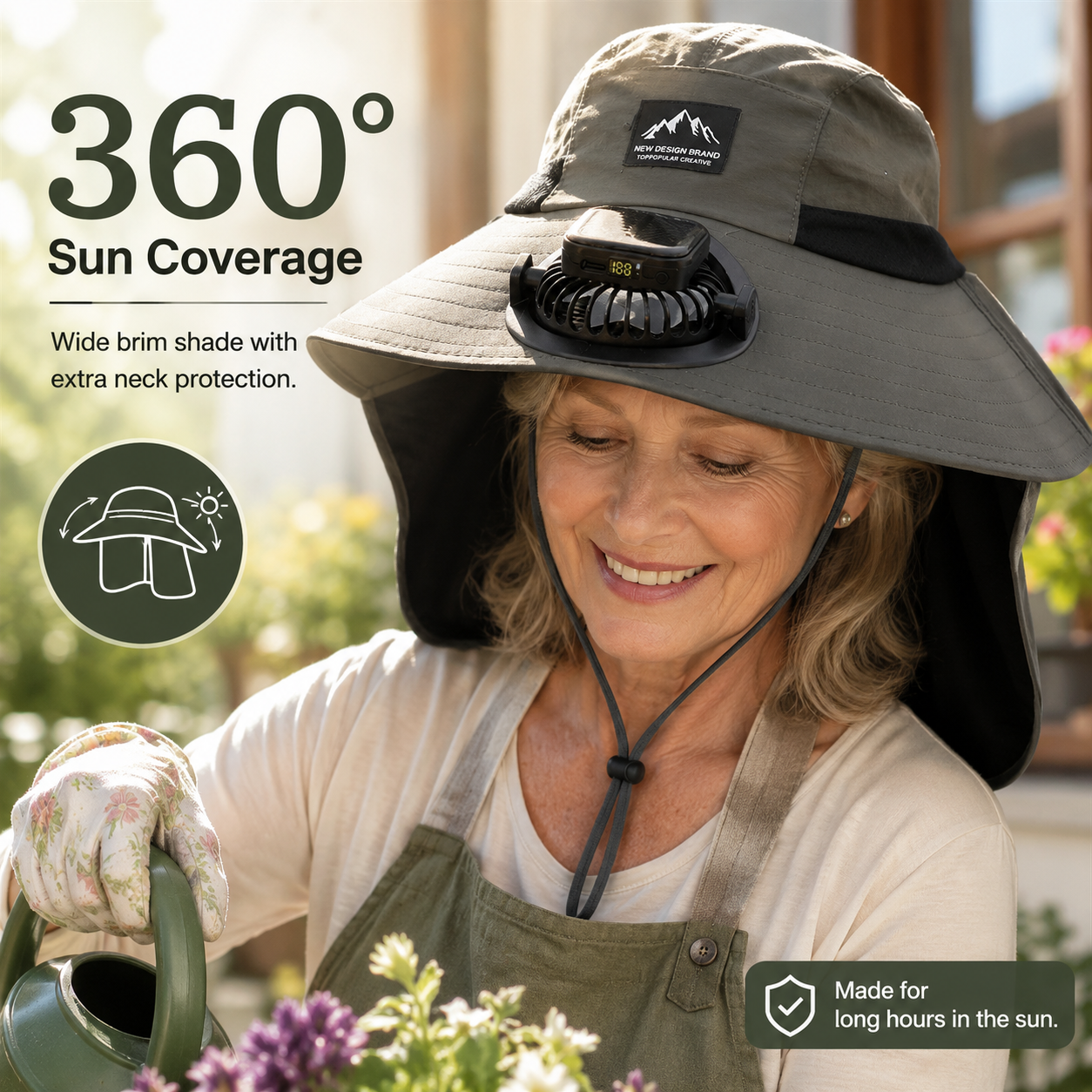 Solar Fan Sun Hat – Hands-Free Cooling for Hot Outdoor Days ☀🌬