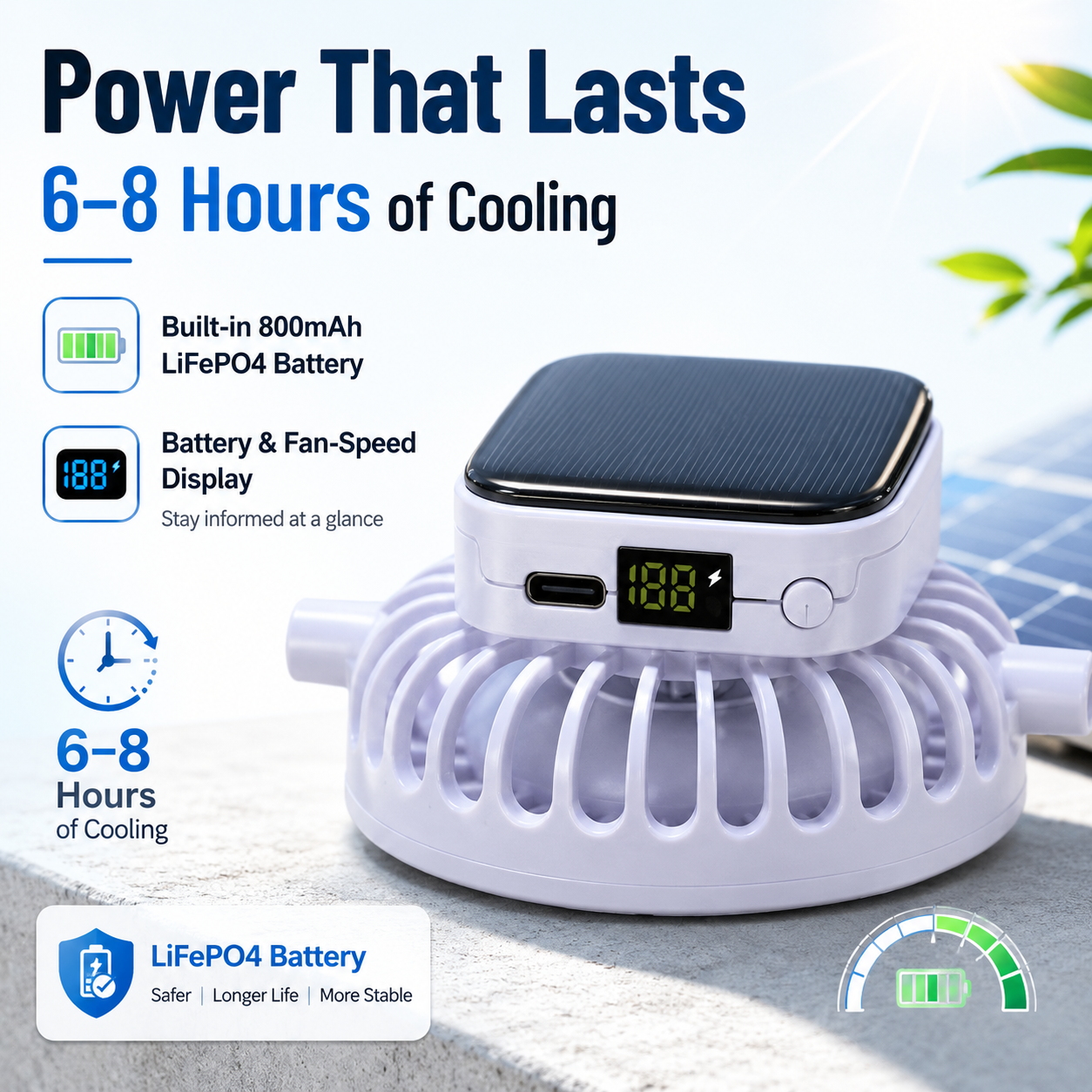 Solar Fan Sun Hat – Hands-Free Cooling for Hot Outdoor Days ☀🌬