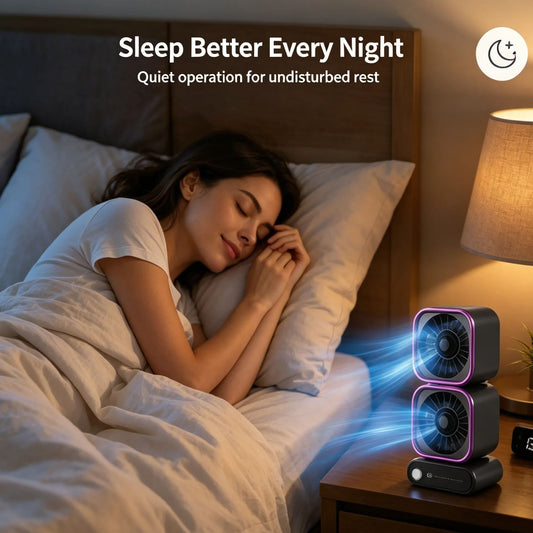 Zekear™ 360° Smart Desk Fan – Powerful Cooling in a Compact Design