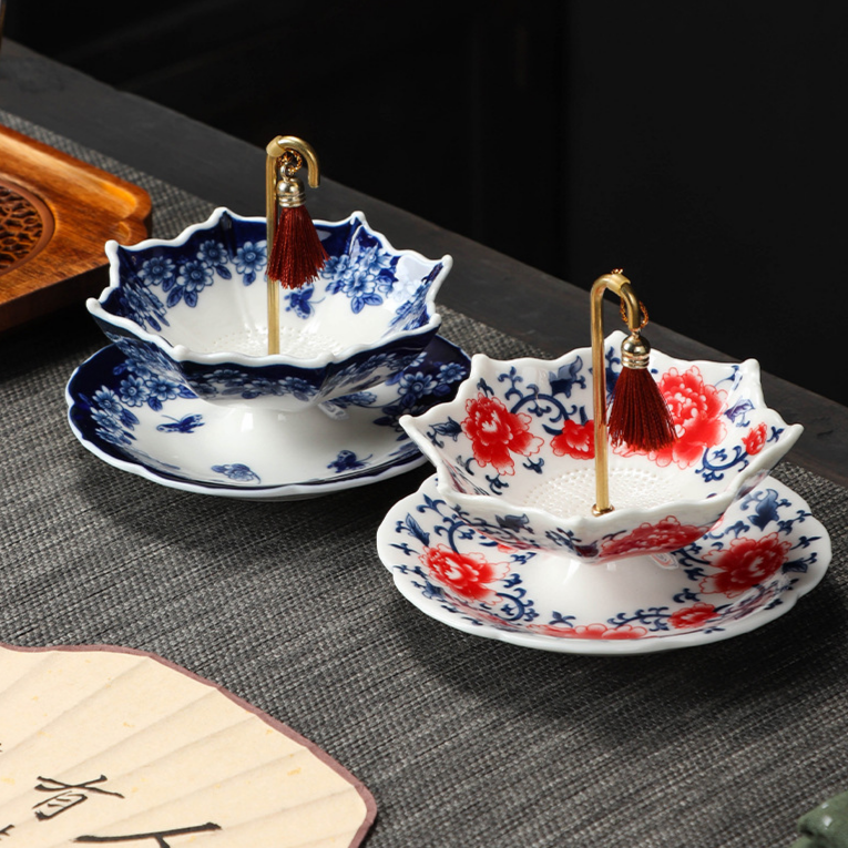 Umbrella-Shaped Ceramic Tea Strainer
