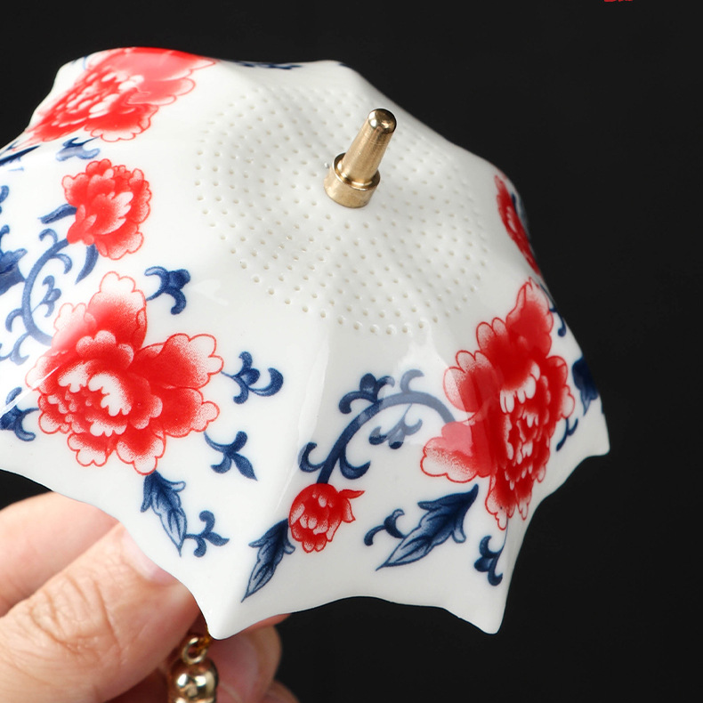 Umbrella-Shaped Ceramic Tea Strainer