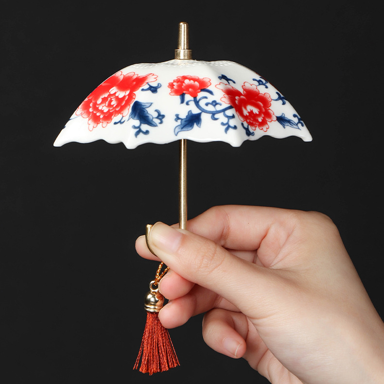 Umbrella-Shaped Ceramic Tea Strainer