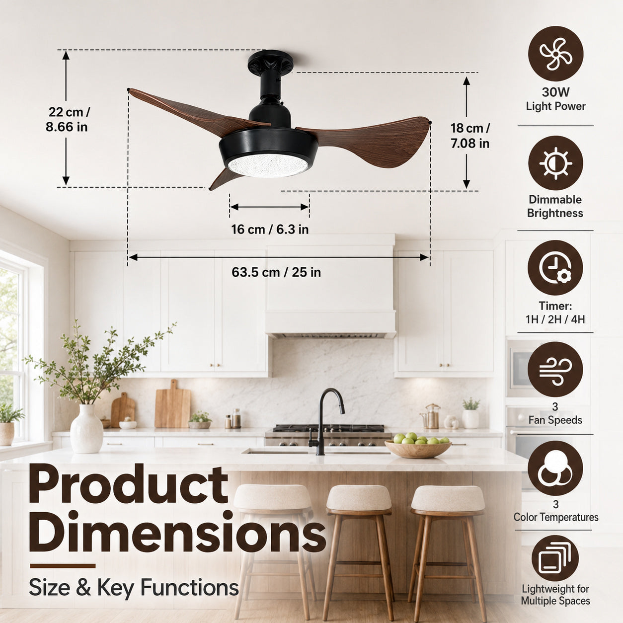 Socket Fan Light with Remote