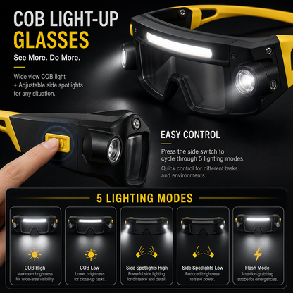 COB Light-Up Safety Glasses