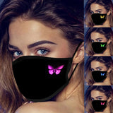 Printed Black Mask Butterfly Cloth Masks