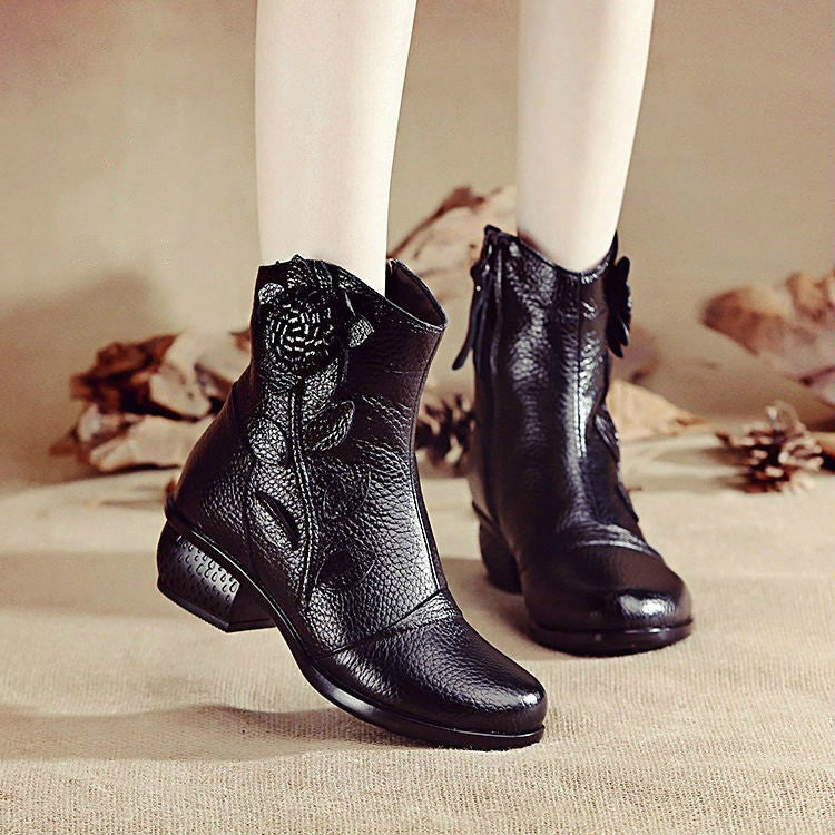 Women's Winter Retro Boots Handmade Ankle Boots