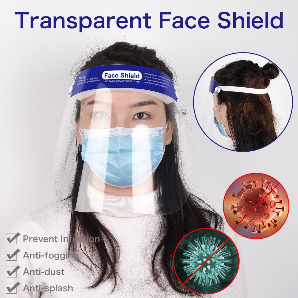 Anti-fog Face Shields with Adjustable Elastic Band(2PCS)