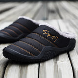 Men Waterproof Plush Lining Non-slip Casual Slippers