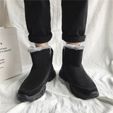 Men's Winter Comfy Soft Suede Fabric Warm Lining Wearable Snow Boots