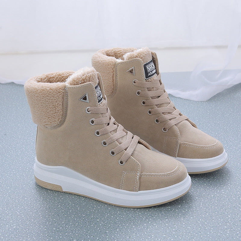 Women's Winter Plus Cashmere Sneakers Thick Warm Sports Shoes