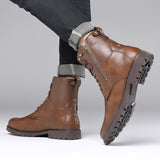 Men Vintage Mid Calf Outdoor Work Style Boots