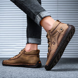 Men's Winter Microfiber Leather Warm Lining Casual Ankle Boots