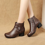 Women's Winter Boots Genuine Leather Shoes Handmade