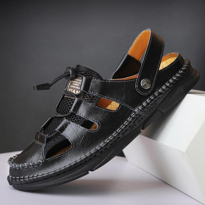 Men's Sandals Sewing Velcro Round Toe Shoes