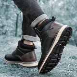 Men's Winter Microfiber Leather Slip Resistant Warm Lining Boots