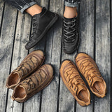Men's Winter Microfiber Leather Warm Lining Casual Ankle Boots