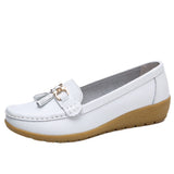 Women's Flats Ballet Leather Breathable Casual Shoes