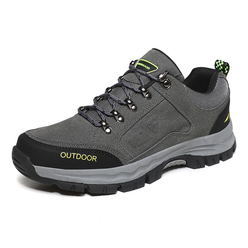 Men's Winter Lace-up Round Toe Non Slip Outdoor Hiking Shoes