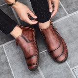 Men's Winter Large Size Vintage Casual Warm Lining Flat Boots
