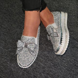 Sparkly Sneakers for Women With Cute Bowknot