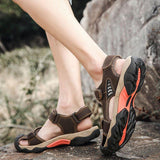 Men's Outdoor Cowhide Leather Flat Sandals