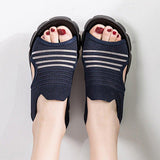 Women Summer Daily Knitted Fabric Chunky Sole Sandals