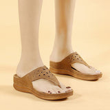 Women's Comfortable Flip Flops Wedge Heel Daily Slippers
