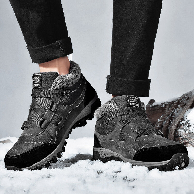 Men's Winter Casual Lace-up Hiking Warm Snow Shoes