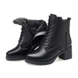 Women Winter Ankle Boots Genuine Leather Fashion Short Boots
