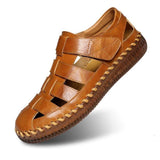 Men's Outdoor Daily Summer Hand-sewn Soft Leather Casual Sandals