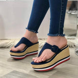 Women‘s Fashion Soft Slope Heel Slippers
