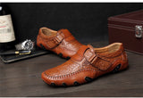 Men's Loafers & Slip-Ons Driving British Casual Leather Crocodile Pattern