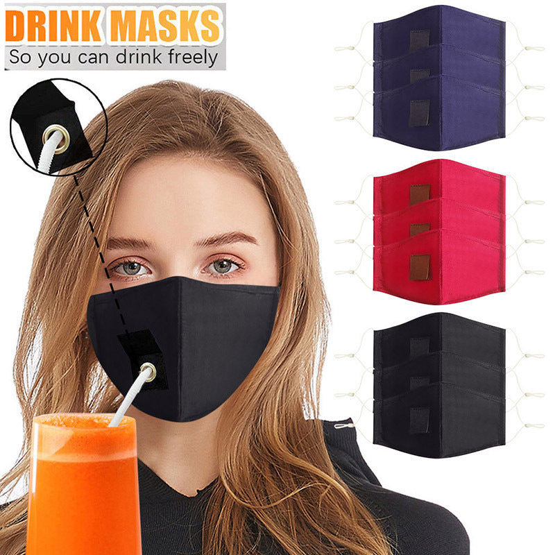 3pcs Adult Straw Mask