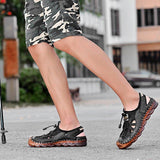 Men Outdoor Non-slip Hole Shoes Mesh Elastic Band Water Sandals