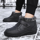 Men's Winter Outdoor Waterproof Wear Resistant Slip-on  Snow Boots