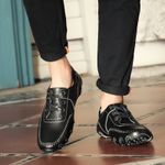 Men's Loafers & Slip-Ons 2021 Spring Lace-up Breathable Driving Casual Leather shoes