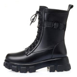 Women New Thick Casual Round Toe British Style Boots