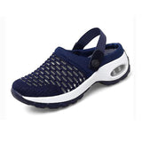 Women's Medium-heeled Casual Sandals Slippers Breathable Mesh Running Shoes