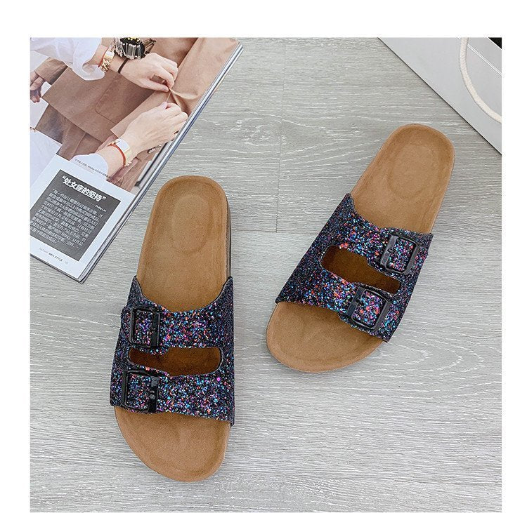 Women's Flip Flop Buckle Slip-On Summer Casual Slippers