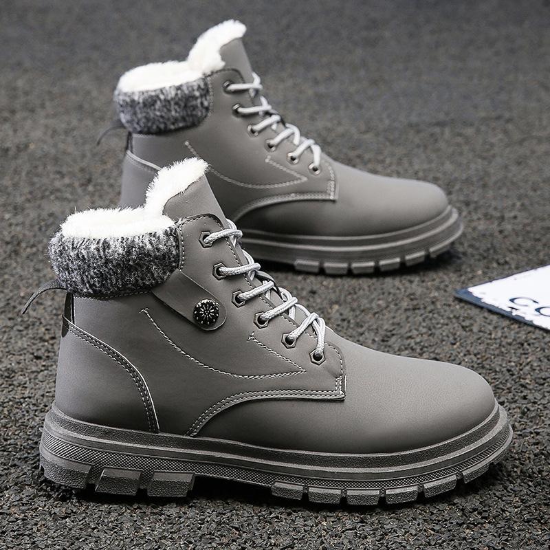 Men's Winter Plus Velvet Shoes Waterproof Thickened Warm Boots