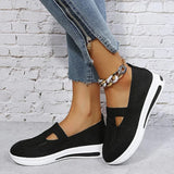 Women's Flyknit Flat Heel Round Toe Walking Shoes
