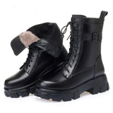 Women New Thick Casual Round Toe British Style Boots