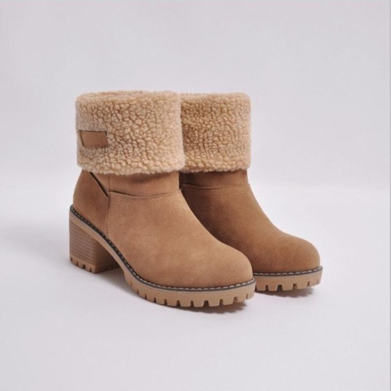 Women's Snow Boots Warm Fur And Ankle Shoes