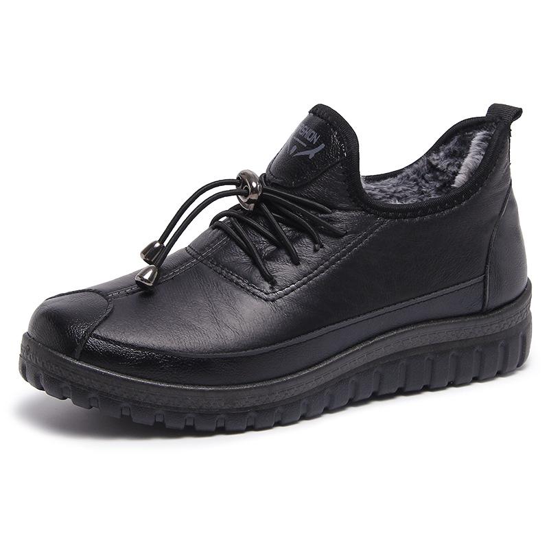 Women's Sports Shoes Thickened Leather Non-slip Sneakers