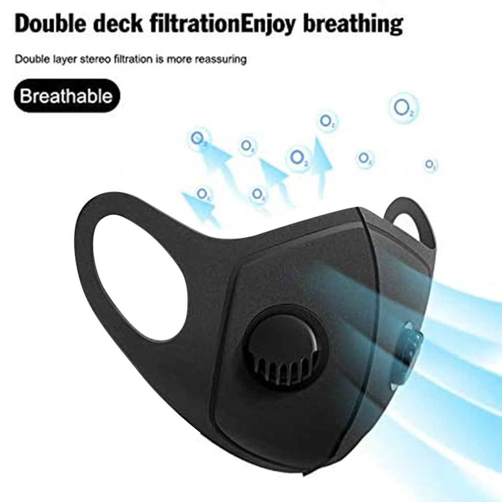 PM2.5 Double Breathable Valves KN95 FFP2Washable Reusable Mouth Mask
