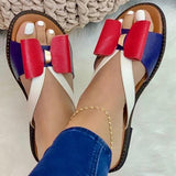 Women's Summer Retro Rubber Soft Sole Bow Slippers