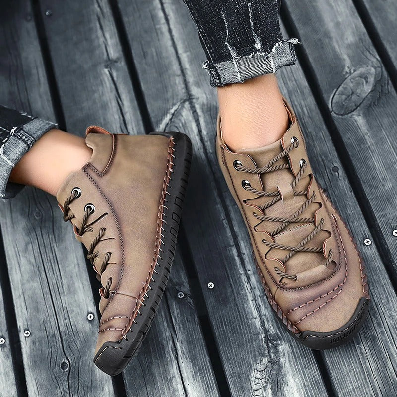 Outdoor Sport Men Boots High Quality Split Leather Ankle Lace-Up