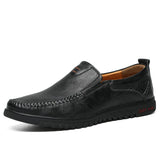 Men's Loafers & Slip-Ons Business Vintage British Office & Career Nappa Leather Walking Shoes